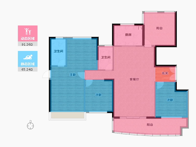 广东省-汕头市-中海寰宇天下-143.00-户型库-动静分区