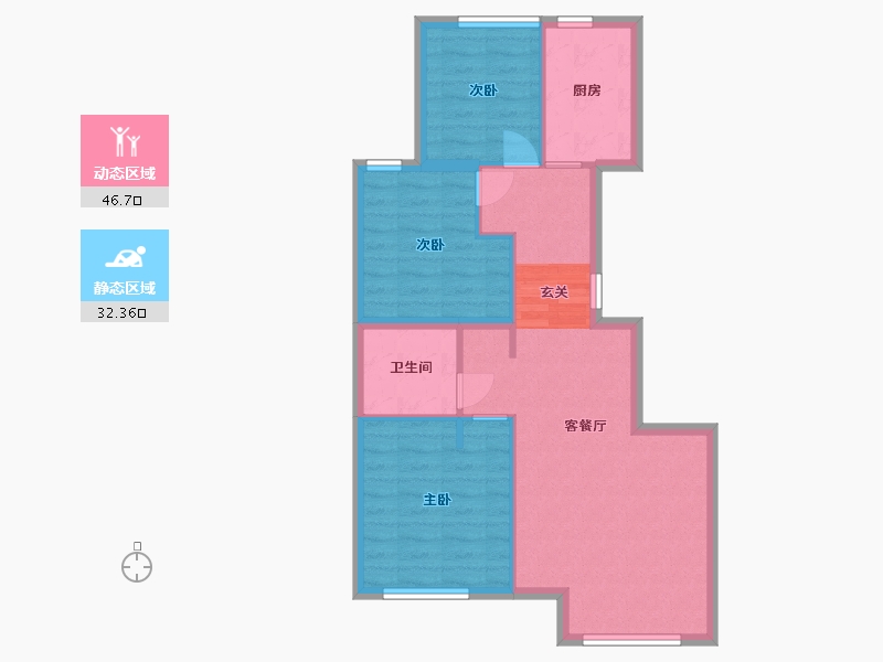 北京-北京市-金辰府-71.01-户型库-动静分区