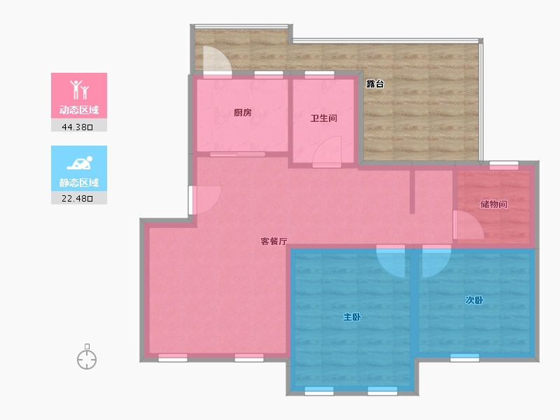 山东省-青岛市-湛园-73.73-户型库-动静分区