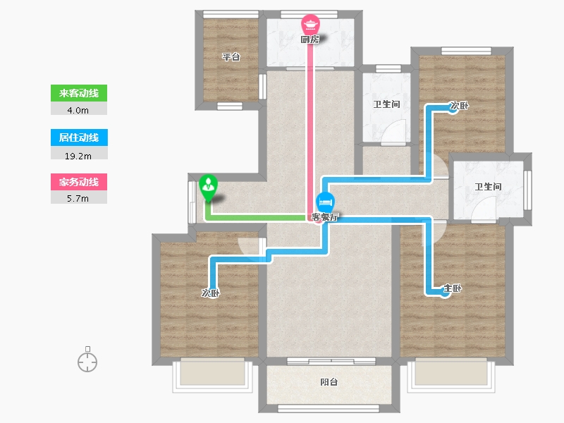 山东省-济宁市-绿地国际城-95.08-户型库-动静线