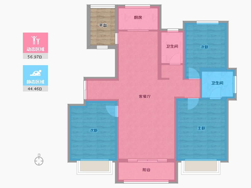 山东省-济宁市-绿地国际城-95.08-户型库-动静分区