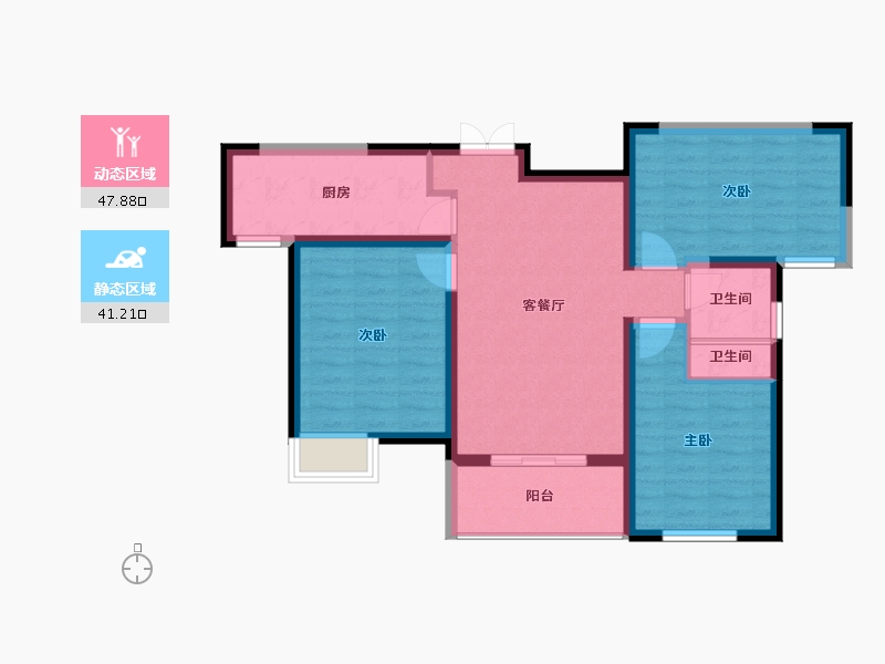 青海省-西宁市-德杰・状元府邸-79.20-户型库-动静分区