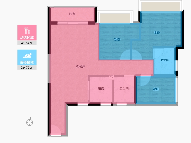 广东省-深圳市-深城投・中心公馆-64.95-户型库-动静分区