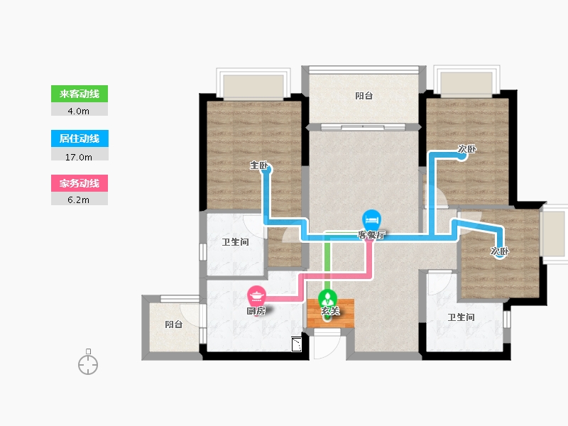 四川省-成都市-恒大翡翠龙庭-87.52-户型库-动静线