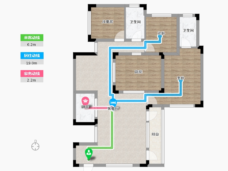 湖北省-武汉市-花博汇・桃李春风-102.40-户型库-动静线