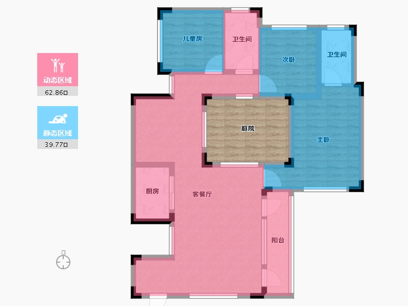 湖北省-武汉市-花博汇・桃李春风-102.40-户型库-动静分区