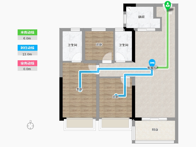 青海省-海南藏族自治州-融创玖园-78.27-户型库-动静线