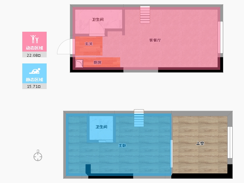 湖南省-长沙市-藏珑湖上公馆-40.36-户型库-动静分区