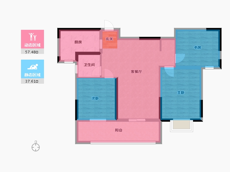 湖南省-长沙市-长沙亿达智造小镇-84.86-户型库-动静分区