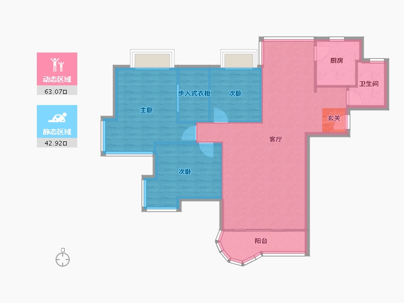 广东省-深圳市-安居苑-96.64-户型库-动静分区