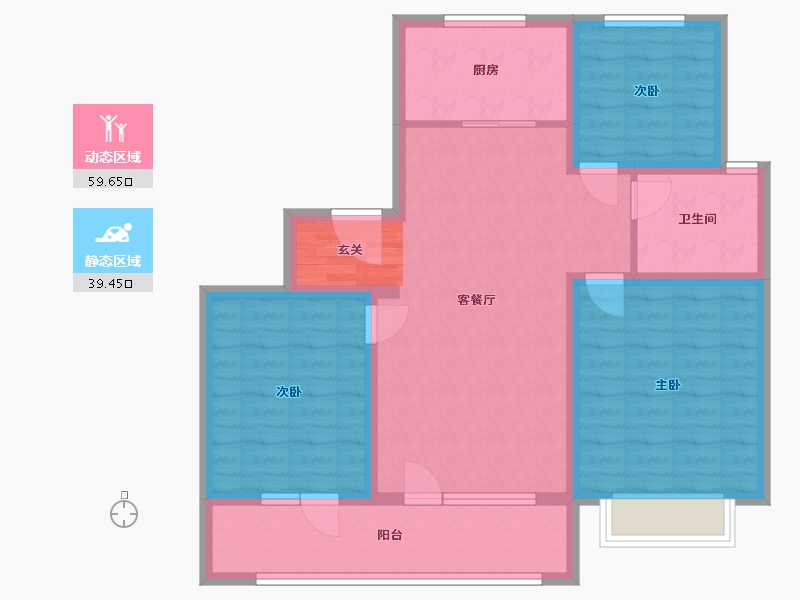 山东省-青岛市-海尔产城创蓝谷・海上东方-88.18-户型库-动静分区