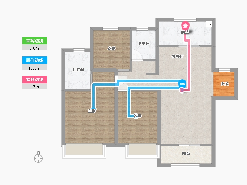 山东省-青岛市-中建锦绣天地-84.80-户型库-动静线