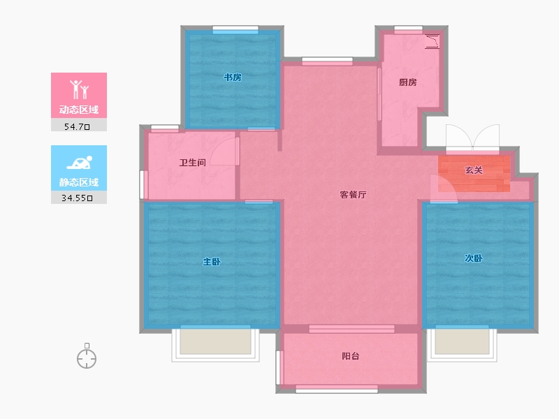 山东省-青岛市-鲁商学府-80.00-户型库-动静分区