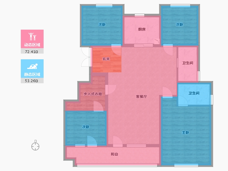 山东省-青岛市-金地・格林美景-112.01-户型库-动静分区