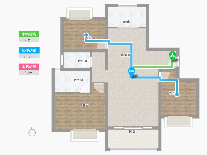 河南省-信阳市-金诚・东方花园-102.40-户型库-动静线