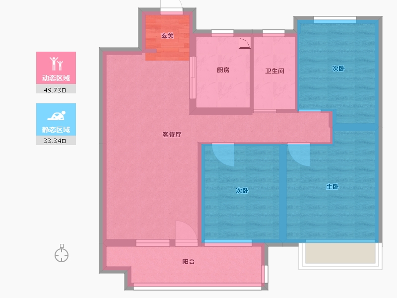 山东省-青岛市-金茂智慧国际城-73.12-户型库-动静分区