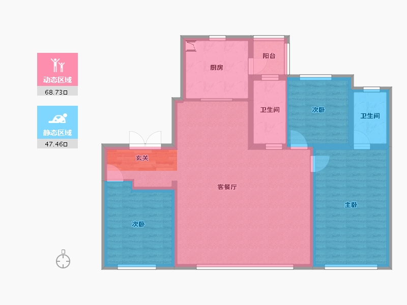 山东省-青岛市-绿地凤栖澜�h-104.57-户型库-动静分区