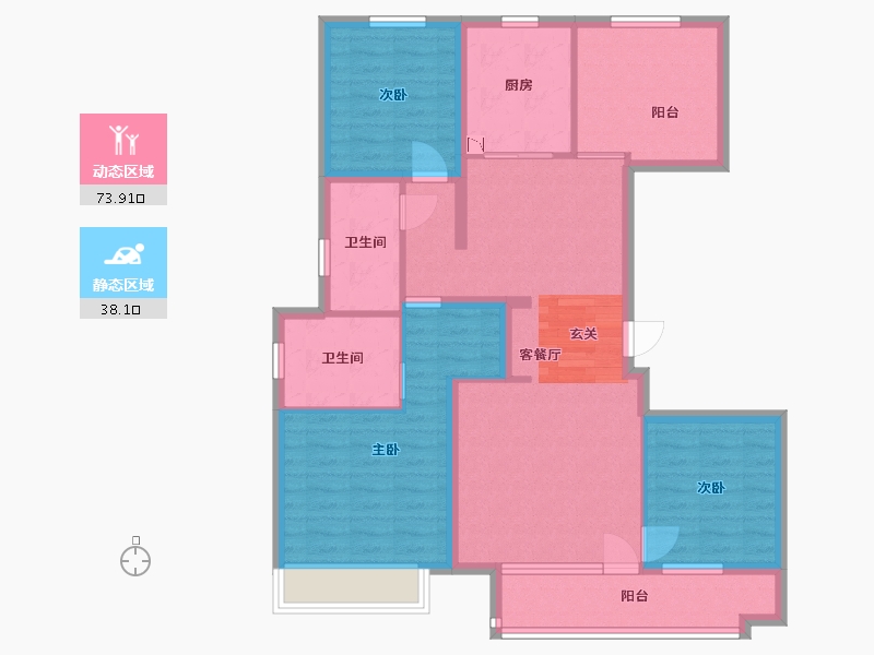 山东省-青岛市-金茂智慧国际城-99.26-户型库-动静分区