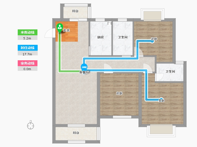 江西省-吉安市-美�Z华府-91.00-户型库-动静线