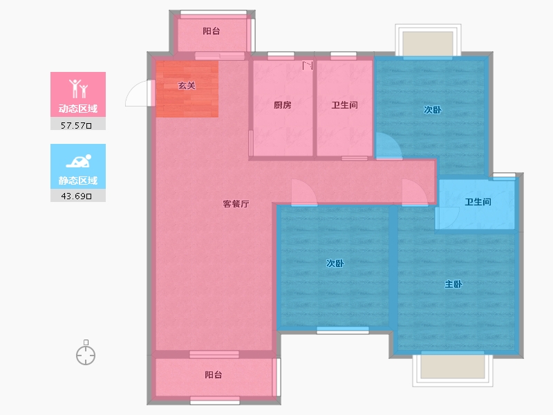 江西省-吉安市-美�Z华府-91.00-户型库-动静分区