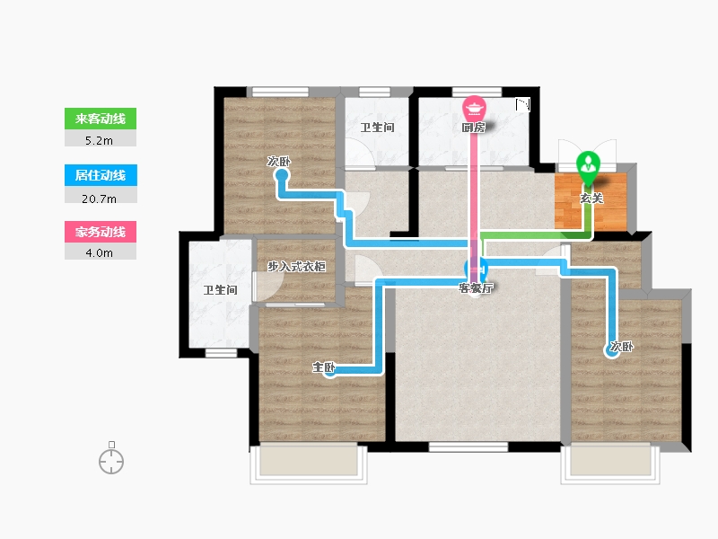 吉林省-长春市-中国铁建西派唐颂-87.42-户型库-动静线