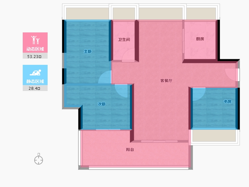 广东省-惠州市-乐兴公馆-72.97-户型库-动静分区