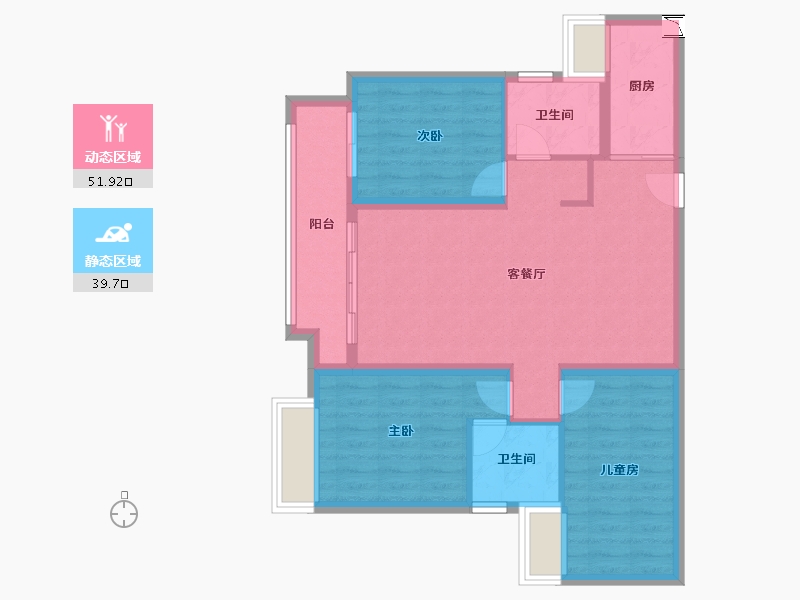 湖南省-长沙市-佳兆业-82.03-户型库-动静分区