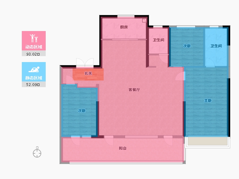 山东省-临沂市-中南林樾-132.00-户型库-动静分区