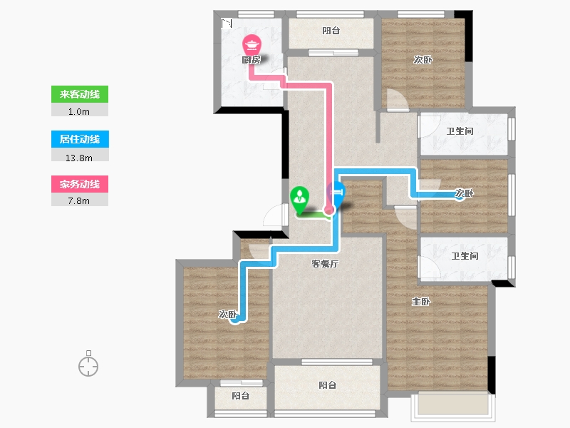 浙江省-金华市-香悦府-115.88-户型库-动静线