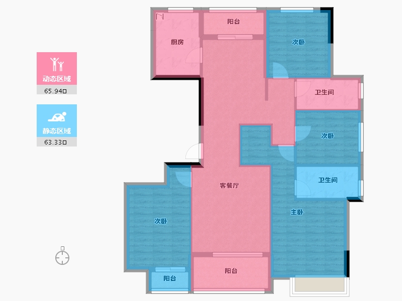 浙江省-金华市-香悦府-115.88-户型库-动静分区