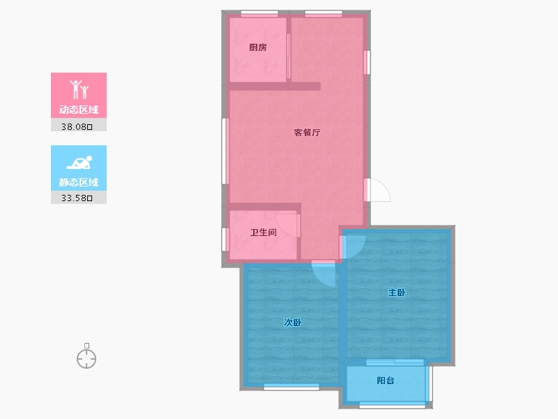 山东省-威海市-龙跃国际-63.60-户型库-动静分区