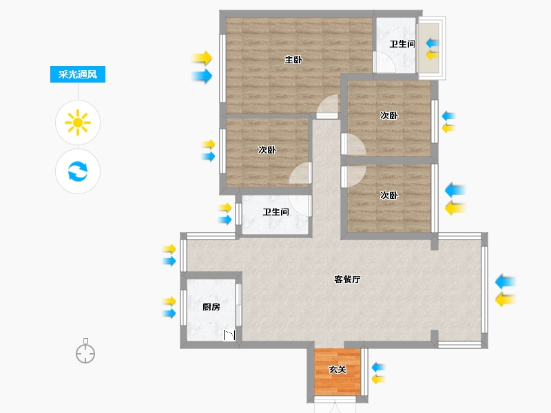 贵州省-黔东南苗族侗族自治州-常驰・山与城-95.00-户型库-采光通风