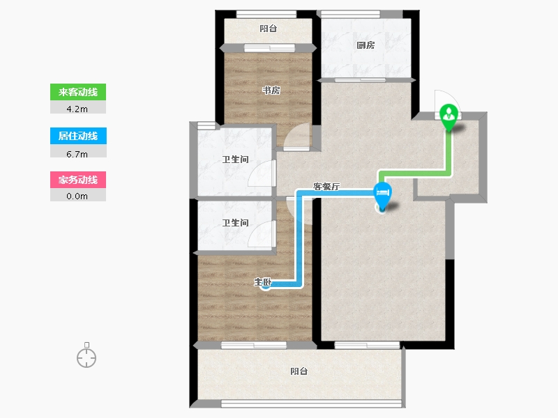 浙江省-宁波市-保亿东海府-75.99-户型库-动静线