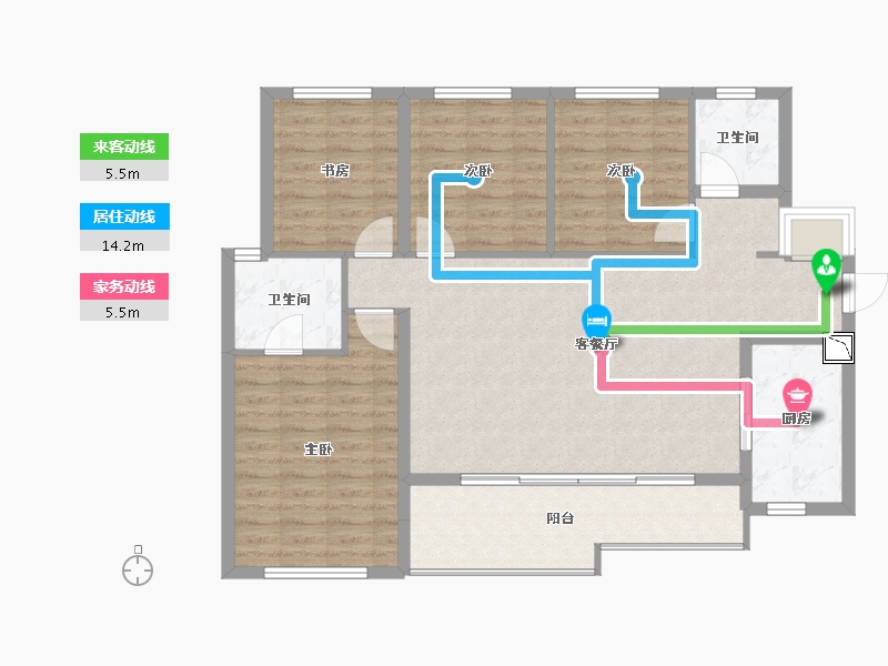 四川省-成都市-璟南堂-102.72-户型库-动静线