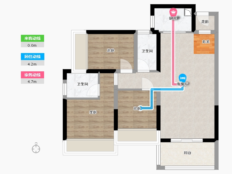 广东省-江门市-博富名苑-68.80-户型库-动静线