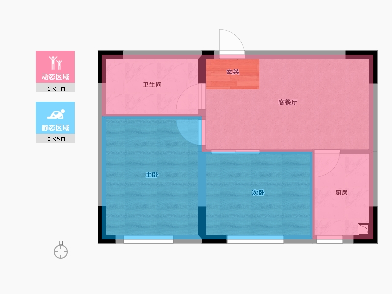 辽宁省-沈阳市-沈阳・五彩阳光城-42.71-户型库-动静分区