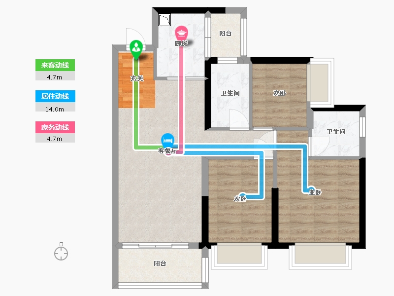 广东省-江门市-方圆・云山诗意（新会）-73.55-户型库-动静线