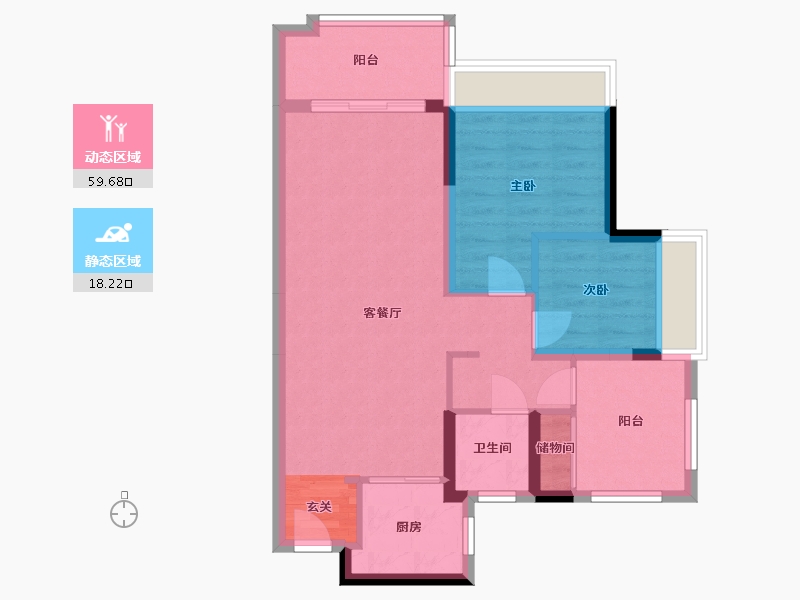 广东省-湛江市-湛江・远洋城-69.39-户型库-动静分区