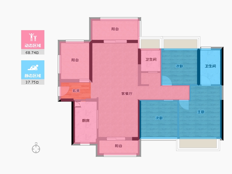 广东省-湛江市-湛江・远洋城-94.39-户型库-动静分区