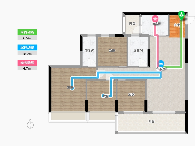 广东省-湛江市-群兴楼-101.83-户型库-动静线