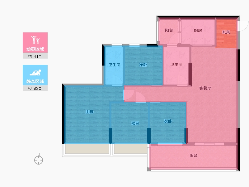 广东省-湛江市-群兴楼-101.83-户型库-动静分区