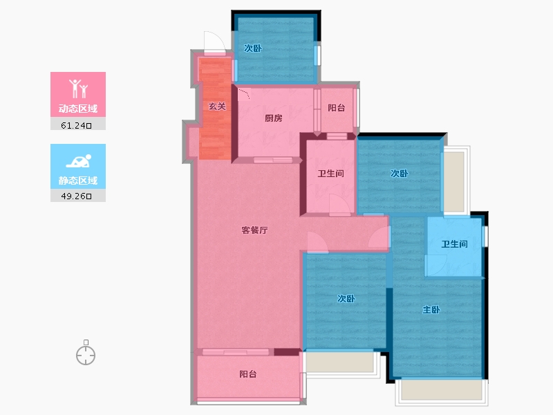 广东省-湛江市-湛江招商国际邮轮城-97.83-户型库-动静分区