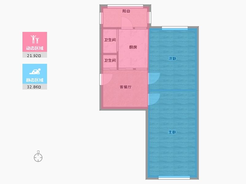 黑龙江省-哈尔滨市-龙塔-49.37-户型库-动静分区