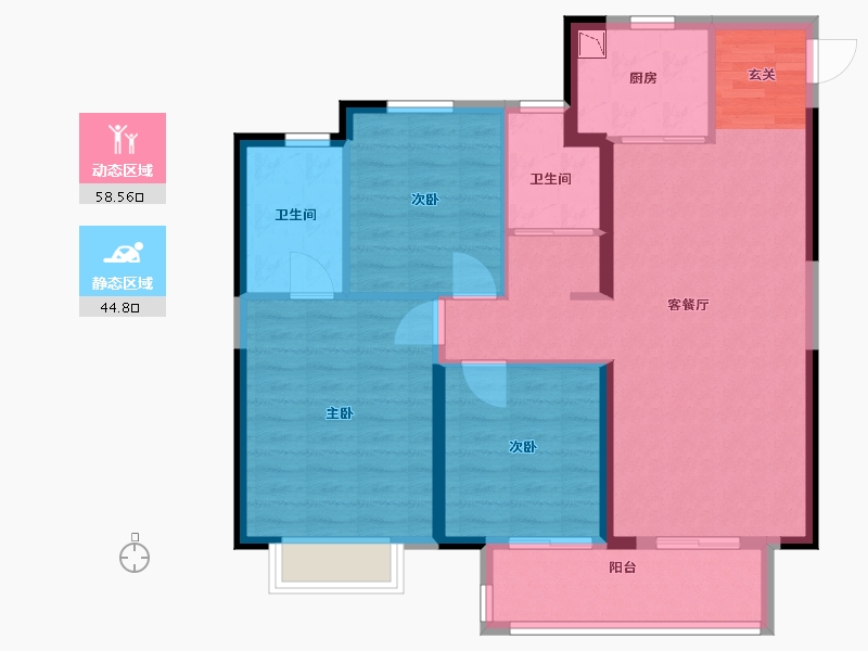 湖北省-武汉市-交投华园-93.11-户型库-动静分区