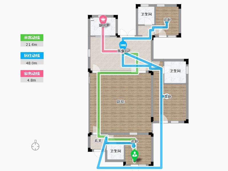 浙江省-衢州市-蓝城・春风江山・烟霞山居-132.80-户型库-动静线