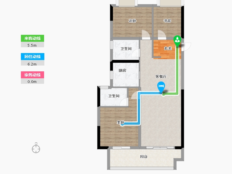 河南省-南阳市-金科中梁博翠东方-92.01-户型库-动静线