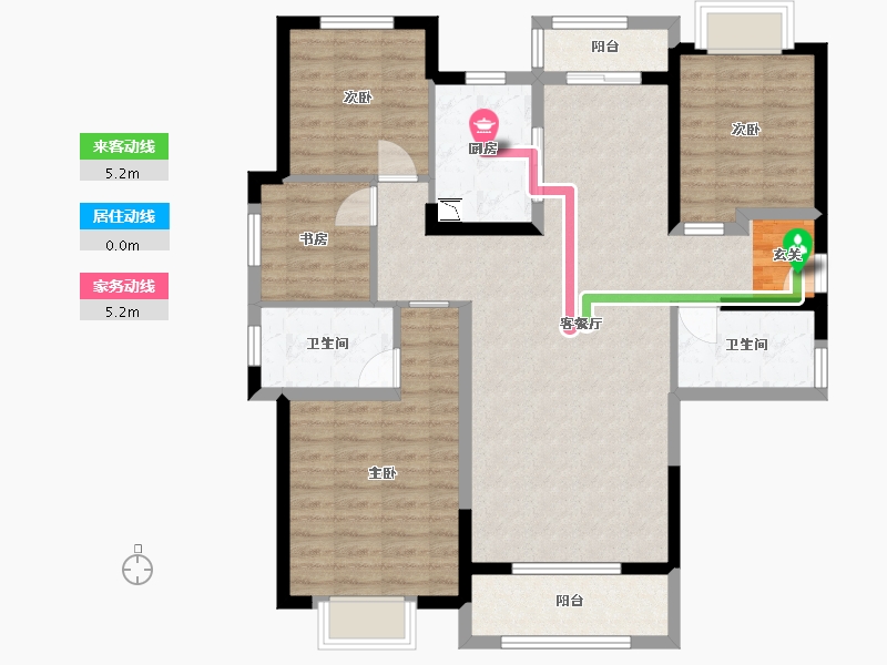 湖北省-武汉市-汉悦府坤�Z-102.78-户型库-动静线