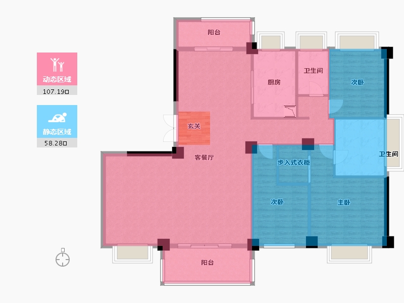 湖北省-武汉市-博译上坤・云�o-151.13-户型库-动静分区