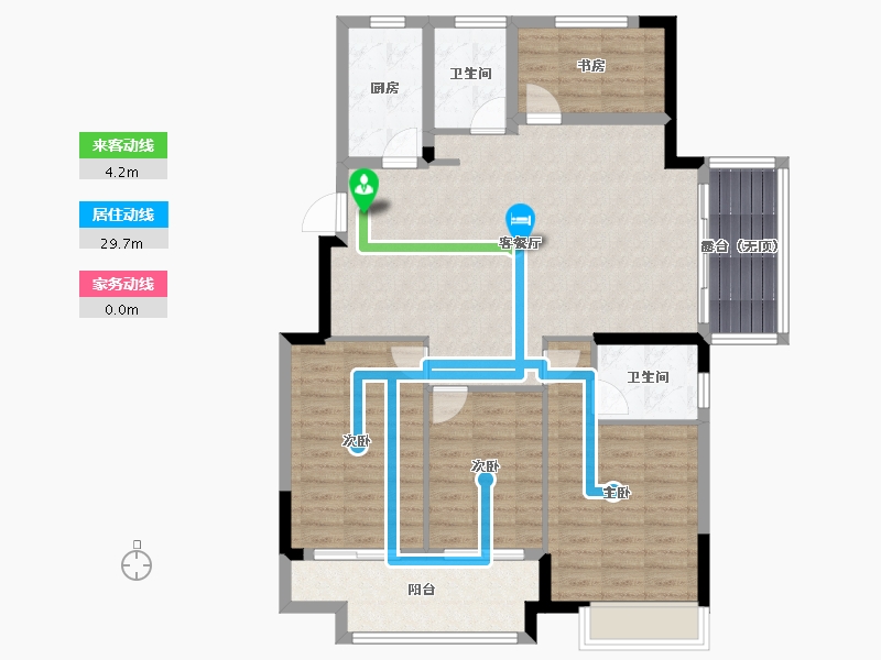 浙江省-嘉兴市-宝格丽公馆-114.14-户型库-动静线