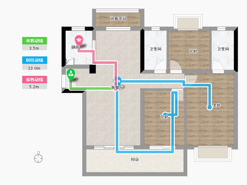 湖南省-长沙市-宁乡敏捷紫云府-92.30-户型库-动静线